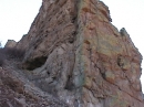 Devil's Staircase  Note fused sedimentary layers clinging to side of dike  